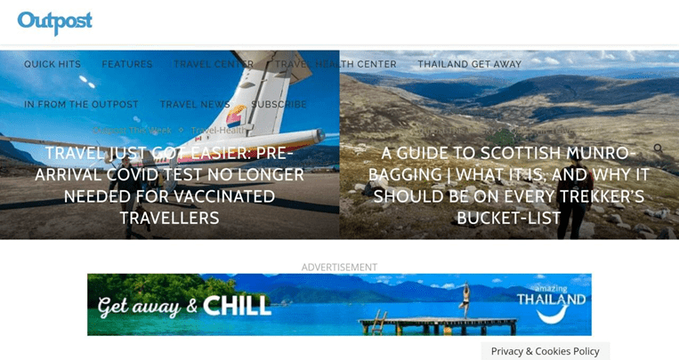 Outpost magazine - Travel Blogs That Pay Well To Write