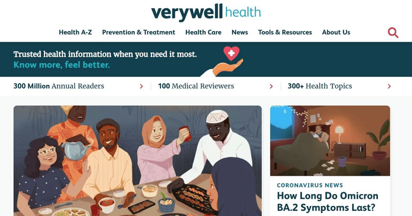 Verywell Health - 12 Best Health Niche Sites That Pay Well To Write
